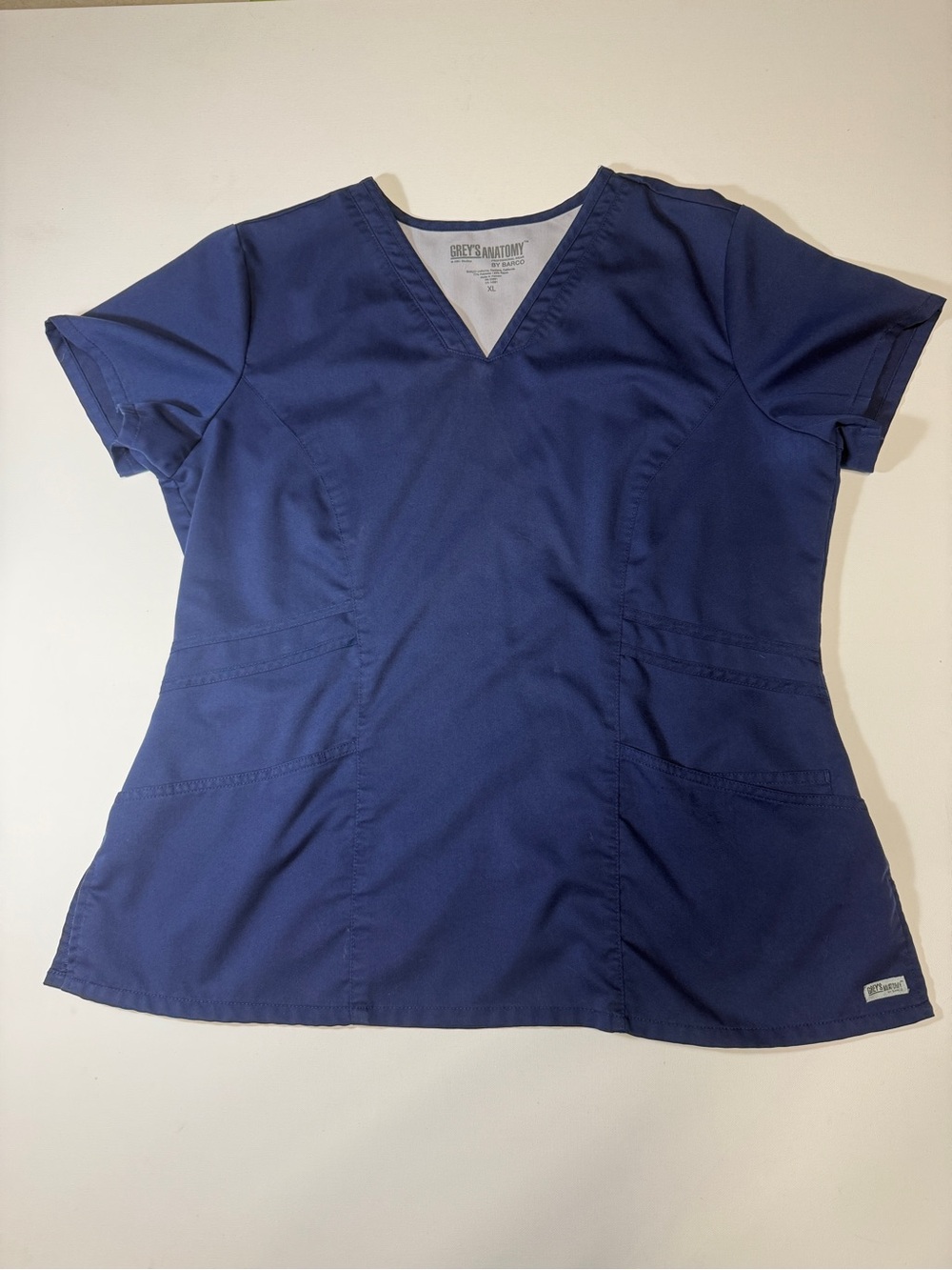 Barco Uniforms Navy V-Neck Short Sleeve Medical Scrub Top